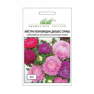 Айстра піоновидна Дюшес, суміш забарвлень Професійне насіння зображення 2
