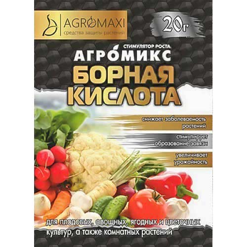 Стимулятор плодоутворення Борна кислота артикул фото 1 Стимулятор плодоутворення Борна кислота зображення 1 артикул 90405