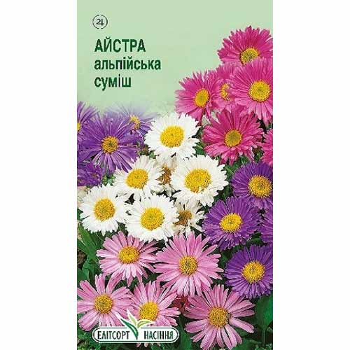 Айстра Альпійська, суміш забарвлень Елітсорт артикул фото 1 Айстра Альпійська, суміш забарвлень Елітсорт зображення 1 артикул 85896