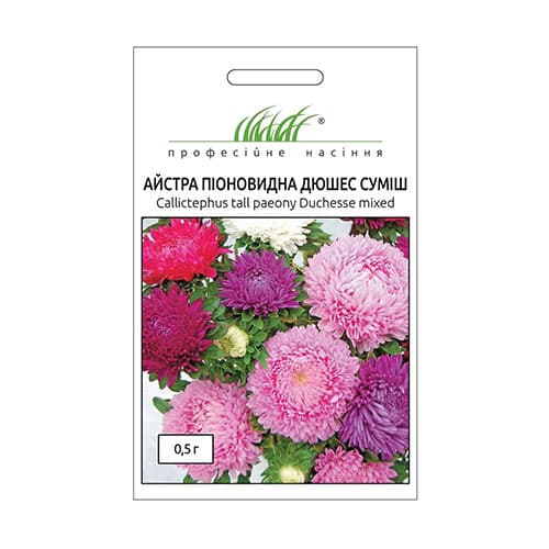 Астра пионовидная Дюшес, смесь окрасок Профессиональные семена рисунок 1 артикул 87550