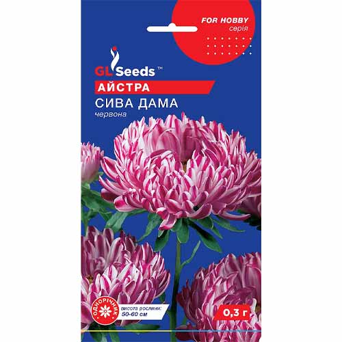 Айстра Сива Дама червона GL Seeds артикул фото 1 Айстра Сива Дама червона GL Seeds зображення 1 артикул 85782