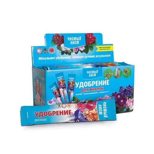Удобрение Чистый Лист для фиалок рисунок 1 артикул 77368