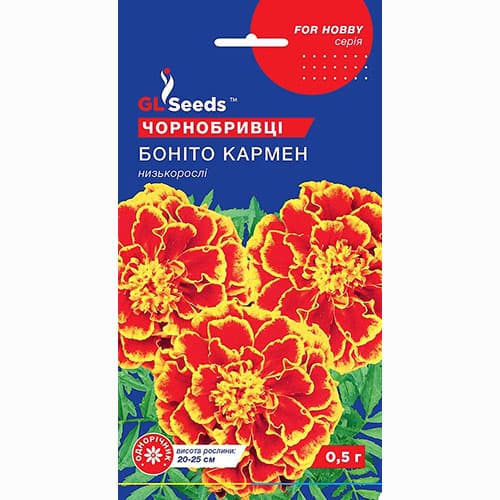 Чорнобривці низькорослі Боніто Кармен GL seeds зображення 1 артикул 99555