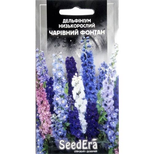 Дельфініум Чарівний фонтан, суміш забарвлень Seedera зображення 1 артикул 66265