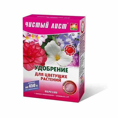 Добриво Чистий Лист (кристал) для квітучих артикул фото 1 Добриво Чистий Лист (кристал) для квітучих зображення 1 артикул 95993