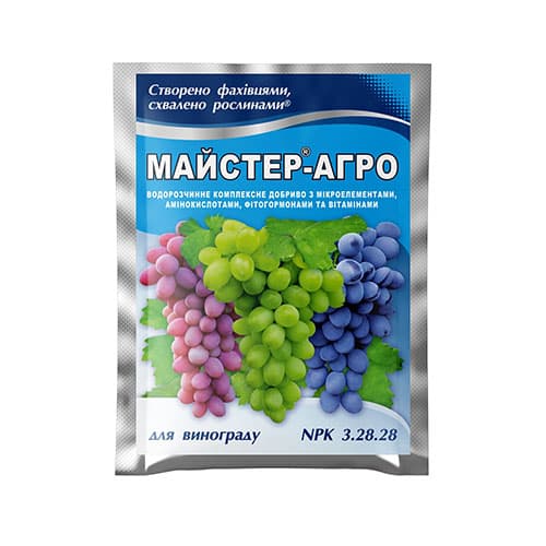 Добриво Майстер-Агро для винограду артикул фото 1 Добриво Майстер-Агро для винограду зображення 1 артикул 99327