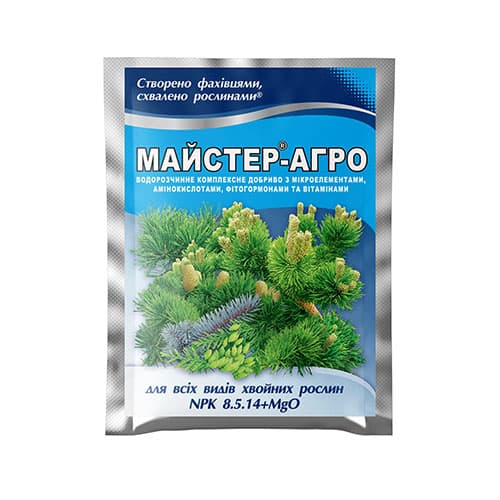 Добриво Майстер-Агро для всіх видів хвойних рослин артикул фото 1 Добриво Майстер-Агро для всіх видів хвойних рослин зображення 1 артикул 99330