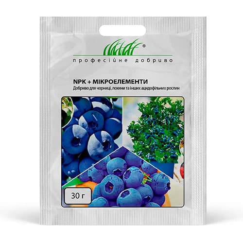 Добриво NPK + мікроелементи для чорниці, лохини, брусниці зображення 1 артикул 90992