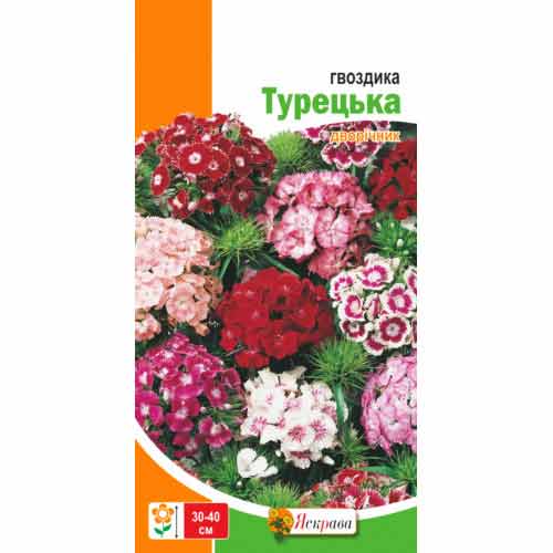 Гвоздика махровая Турецкая, смесь окрасок Яскрава рисунок 1 артикул 72126