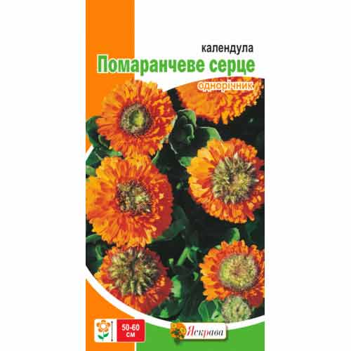 Календула Оранжевое сердце Яскрава рисунок 1 артикул 77011