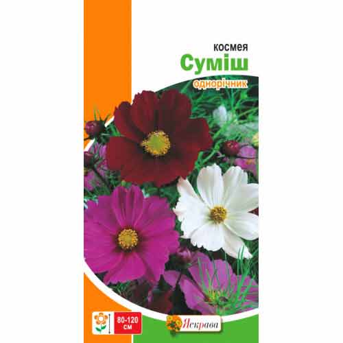 Космея високоросла, сумiш забарвлень зображення 1 артикул 77021