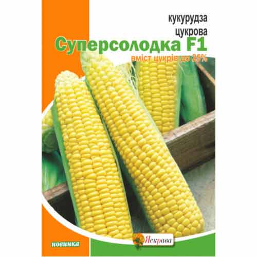 Кукуруза сахарная Суперсладкая F1 Яскрава артикул фото 1 Кукуруза сахарная Суперсладкая F1 Яскрава рисунок 1 артикул 99913