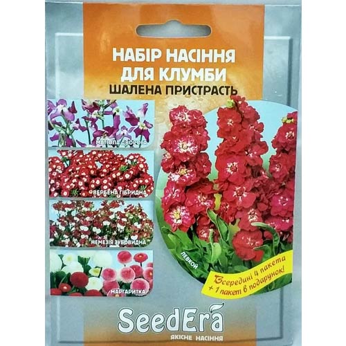 Набор семян цветов Безумная Страсть из 5 упаковок, смесь окрасок рисунок 1 артикул 89909