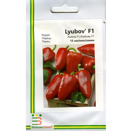 Перець солодкий Любов F1 Імперія насіння артикул фото 1 Перець солодкий Любов F1 Імперія насіння зображення 1 артикул 95408