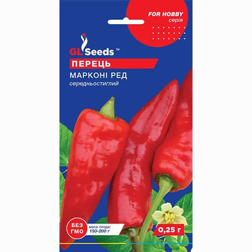 Перец сладкий Маркони ред GL Seeds артикул фото 1 Перец сладкий Маркони ред GL Seeds рисунок 1 артикул 99680