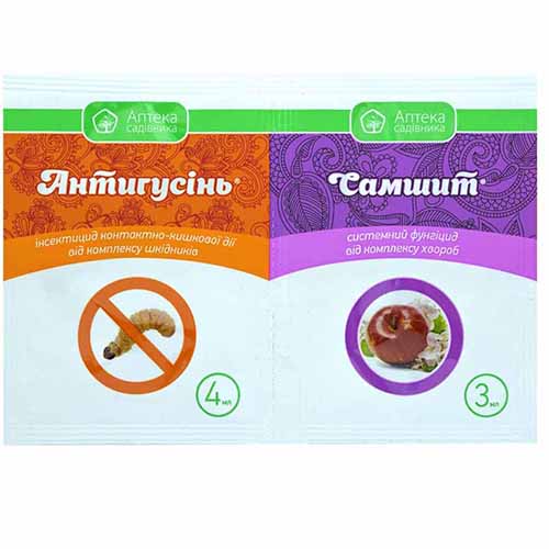 Средство для защиты от болезней и вредителей Антигусень + Самшит рисунок 1 артикул 95945