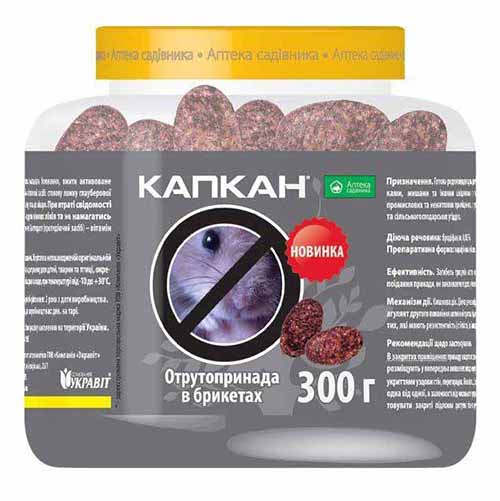 Засіб для захисту від побутових шкідників Капкан (парафінований брикет) зображення 1 артикул 95953
